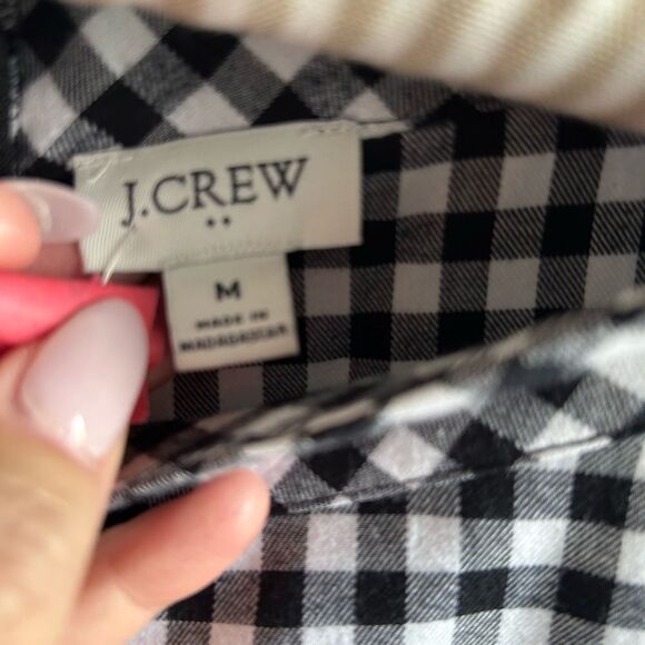 J.CREW Factory Funnel Neck Gingham Dress - Picture 3 of 9